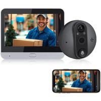 Visiophone intelligent 5000 mAh avec audio bidirectionnel, vision nocturne IR, détection de mouvement PIR pour la sécurité domestique
