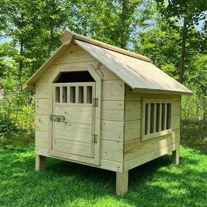 Nichoir pour <span class=keywords><strong>chien</strong></span> en bois massif pour l'extérieur et grand <span class=keywords><strong>chenil</strong></span> résistant aux intempéries et à la pluie, livré avec une housse de pluie et un <span class=keywords><strong>kit</strong></span> d'installation - Product Image 3