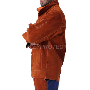 AP-7130S Bảo Hộ Lao Động Công Việc Nặng Nhọc Ngọn Lửa Chống Cháy Chịu Mài Mòn Da Hàn Lớp Vỏ Lửa Retardent Quần Áo Áo Khoác - Product Image 2