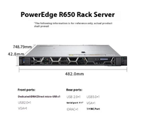 Serveur Rack R650 avec 12 baies NVMe, alimentation redondante, processeur 3,0 GHz, 2 radiateurs, RAID H755, 800 W, 2 alimentations, en stock