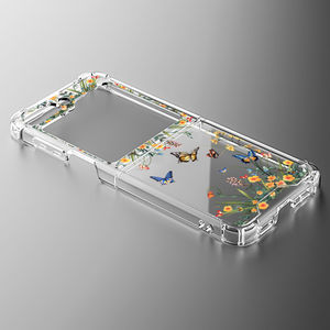 Funda de teléfono de PC con diseño de flores impresas <span class=keywords><strong>a</strong></span> la moda <span class=keywords><strong>a</strong></span> prueba de golpes de calidad de lujo para <span class=keywords><strong>Samsung</strong></span> Galaxy Z Flip 6 Fold 7 - Product Image 5