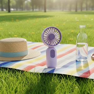 Ventilateur de refroidissement portable USB alimenté par batterie, <span class=keywords><strong>mini</strong></span>, 3 vitesses, à main, pour le camping, la voiture, l'usage domestique, léger, emballage en boîte colorée - Product Image 6
