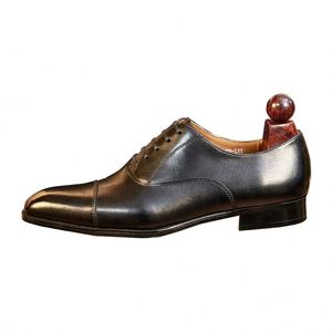 Chaussures de sport de luxe haut de gamme pour hommes, à bout carré, pour le bureau et la carrière, à lacets, légères, antidérapantes, respirantes, personnalisées - Product Image 3