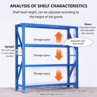 Étagères de rangement pour sous-sol, robustes, réglables, en métal, pour boîtes, outils et articles ménagers
