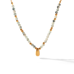 Collar con Cruz y Perlas de Agua Dulce Estilo Europeo Americano, Moderno, Versátil, Cadena para Clavícula, Acero Inoxidable Dorado - Product Image 5