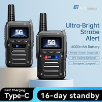 Nueva batería ultra larga de 6000mAh POC 4G Red móvil Global Poc Ptt Radio 4g con tarjeta Sim
