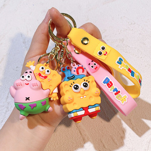 Portachiavi con Ciondolo in Plastica Non Tossica a Forma <span class=keywords><strong>di</strong></span> <span class=keywords><strong>Personaggi</strong></span> dei Cartoni Animati: Doraemon, Squidward, <span class=keywords><strong>SpongeBob</strong></span> - Product Image 4