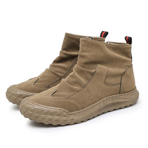 Botas Deportivas de Hombre con Caña Alta - Zapatos Casuales Transpirables con Amortiguación, Botas de Trabajo Modernas con Parte Superior de Cuero Sintético Antiolor - Product Image 5