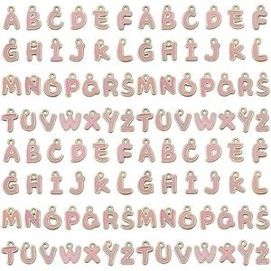 Llavero de metal con letras coloridas, dijes iniciales, dijes mayúsculos para hacer joyas, pulseras, collares, pendientes y manualidades DIY - Product Image 1