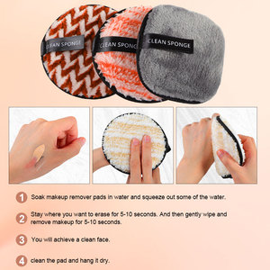 Tampons démaquillants ronds en microfibre réutilisables Tampons en coton démaquillants <span class=keywords><strong>lavables</strong></span> <span class=keywords><strong>pour</strong></span> le nettoyage du visage et des soins de la peau - Product Image 2