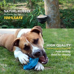 Jouet interactif écologique <span class=keywords><strong>pour</strong></span> <span class=keywords><strong>chien</strong></span> et chat, balle à mâcher en caoutchouc qui couine - Presque <span class=keywords><strong>indestructible</strong></span>, durable <span class=keywords><strong>pour</strong></span> soulager l'anxiété - Product Image 4