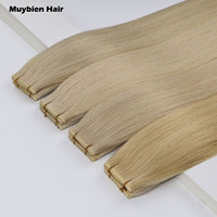 Nouvelles extensions de cheveux humains Genius Weft de haute qualité européennes, coupables, double trame, volume accru, 100g