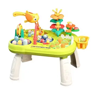 New Design Multi-funtional Puzzle Game Table Baby Early Educational Animal Play Desk Toys Farm Amusement Park
