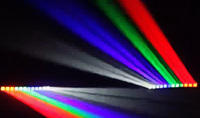 Cabeza móvil LED de haz RGBW giratoria de 12 cabezales de alta potencia para escenario, control DMX512/activación por sonido, clasificación IP66 para conciertos, clubes y fiestas