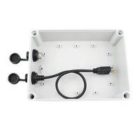 Câble d'extension LSHITECH IP67 étanche M20.8 HD à montage sur panneau 0,5 m, prise femelle vers fiche mâle