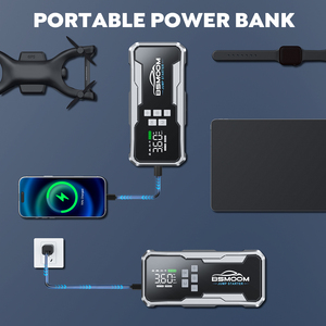 Arrancador de Coches Portátil 4 en 1 Multifunción con Banco de Energía y Bomba de Aire - Product Image 3
