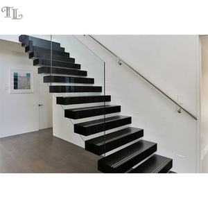 Escalera <span class=keywords><strong>de</strong></span> madera <span class=keywords><strong>de</strong></span> diseño interior, escalera <span class=keywords><strong>de</strong></span> vidrio <span class=keywords><strong>de</strong></span> madera, recta, moderna - Product Image 4