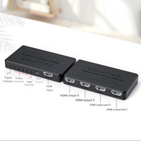 Adaptateur séparateur HD-MI 1x4 Convertisseur HDTV 1 entrée 4 sorties Hub vidéo audio 4K HD pour Xbox PS4/5 DVD TV Moniteur Affichage Ordinateur portable