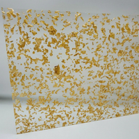 Plaques en acrylique coulé à effet feuille d'or pour découpe laser, plateaux de service, présentoirs de cuisine, étagères de salle de bain, projets DIY et cadeaux
