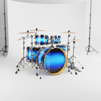 Support de batterie double en acier de haute qualité pour vente en gros, avec grande pédale, kit de batterie jazz professionnel 5 fûts 4 cymbales, excellent
