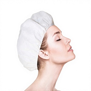 Med-Cover Bonnet de lavage de cheveux jetable, imperméable, sans rinçage, en non-tissé, hydratant sans eau, pour soins personnels - Product Image 1
