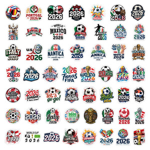 Nuovi Adesivi Trendy 2026 per la Coppa del Mondo di <span class=keywords><strong>Calcio</strong></span>, 100 Pezzi per Sacchetto, Adesivi Creativi Impermeabili in PVC per Eventi Sportivi e Tifosi - Product Image 3