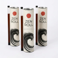 Tube d'emballage pour sushi, hygiénique, alimentaire, biodégradable, en carton, taille et couleur personnalisées, impression CMYK, cadeau artisanal
