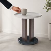 Table d'appoint ronde en métal minimaliste pour salon et chambre à coucher