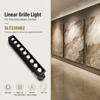 Projecteur LED linéaire OEM 25W 30W 35W SMD Tuya intelligent et dimmable, en aluminium, à faisceau réglable, CRI90, pour salle d'exposition de carrelage