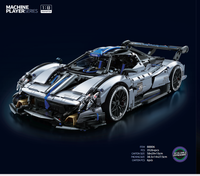 Vente en gros Spot 88806 Ensemble de blocs de construction en plastique pour garçons à l'échelle 1:8 certifié CPSIA, 3526 pièces, voiture de course sportive éducative STEM