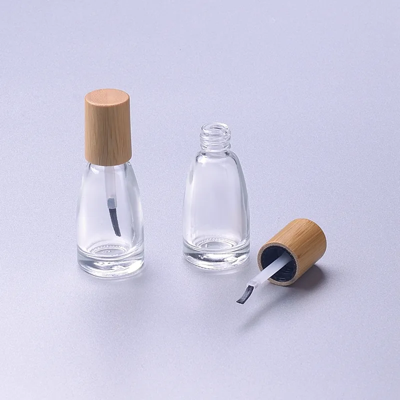 Einzigartige hd Holz quadratische Glas Nagellack Pinsel Deckel Flaschen
