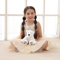 Ours polaire en peluche blanc de 8 pouces, personnalisé, de haute qualité, doux, mignon, animal en peluche, cadeaux parfaits pour les enfants, les amis, la famille