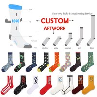 Chaussettes de sport de compression professionnelles en gros, antidérapantes, respirantes en maille et personnalisables pour le football (collection Printemps)