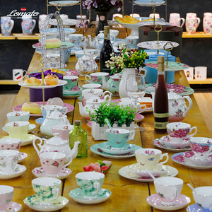 Set di Tazze e Piattini in Porcellana <span class=keywords><strong>Bone</strong></span> <span class=keywords><strong>China</strong></span> con Bordo Dorato per Caffè e Tè, Ideale per Casa e Regalo per il Festival di Metà Autunno - Product Image 6