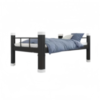 Cadre de lit en métal moderne de taille unique en gros, solide et polyvalent pour la maison, la chambre à coucher, l'hôtel et l'école