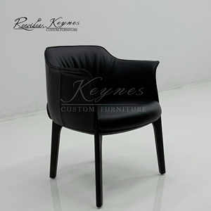 Silla de Restaurante Moderna de Cuero Keynes, con Acolchado Suave, Diseño Ecológico, para Comedor, Muebles Comerciales, Escuela, Uso en Exteriores - Product Image 3
