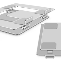 Plateau de Table en alliage d'aluminium à Double bras, support de tablette ergonomique en aluminium, support pour ordinateur portable, support robuste, support de bureau réglable