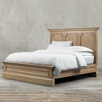 Tête de lit vintage sculptée en bois de bouleau massif, style campagnard américain simple, 18 mètres, pour lit double, couleur ivoire, inspiration nordique, Chine