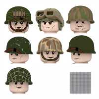 Mini briques de soldats aéroportés américains de la Seconde Guerre mondiale, casque, armes de combat, pièces en ABS, blocs à assembler soi-même, jouet de collection pour enfants