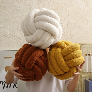 <span class=keywords><strong>Coussin</strong></span> rond en peluche douce noué, <span class=keywords><strong>boule</strong></span> décorative pour l'intérieur de la maison, <span class=keywords><strong>coussin</strong></span> décoratif confortable pour le salon, la chambre à coucher, décoration esthétique - Product Image 6