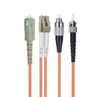 Jumper kabel serat optik 1/2/3/5m kustom Multi Mode inti ganda dengan 3.0/2.0mm simpleks Duplex Sc/Fc/St/Lc