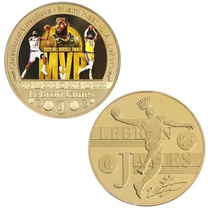 Moneda Conmemorativa del Desafío de la Estrella del Baloncesto King James 23 <span class=keywords><strong>Lebron</strong></span>, 5 Monedas de Iniciación para Niños y Adultos, Regalos para Actividades Deportivas - Product Image 4