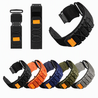 Bracelet de montre en nylon 22 mm 26 mm avec design perlé et boucle déployante pour remplacement rapide, bracelet de sport, logo OEM personnalisé