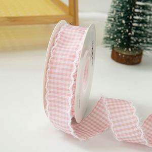 Cinta de Gingham con Borde de Felpa de 2.5cm, Ideal para Lazos de Pelo Hechos a Mano y Encuadernación de Álbumes de Recortes, 10 Yardas/Rollo, Superventas - Product Image 4
