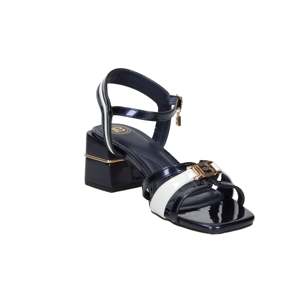 Sandalias de Tacón para Mujer Laura Biagiotti, Azul Blanco, Tacón de 5.5 cm, Talla 36 - Product Image 4