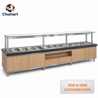Personnalisation en usine Plusieurs styles disponibles Table de buffet Comptoir de stockage d'aliments en libre-service