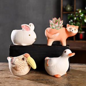 Pots à succulentes en céramique créatifs et élégants, pots en <span class=keywords><strong>terre</strong></span> <span class=keywords><strong>cuite</strong></span> spéciaux pour la maison, contrôle des racines, vente en gros à prix réduit - Product Image 5