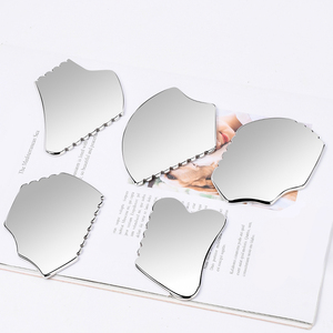 Custom Logo 304 Stainless Steel Facial <strong>Skin</strong> <strong>Care</strong> Guasha Beauty <strong>Tools</strong> Wholesale Remove Wrinkle Metal Face Gua Sha Massager - Product Image 3