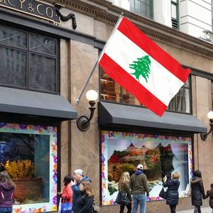 3x5FT Polyester Cheap Price Lebanon Country <b>Flag</b> and National <b>Flag</b> With Two Grommets - Product Image 1