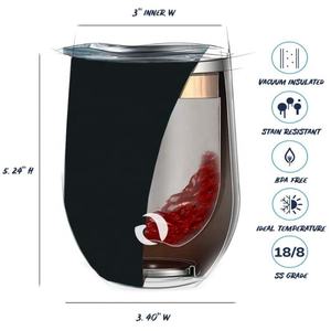 Meilleure vente sur <span class=keywords><strong>Amazon</strong></span> de gobelet à bière 12oz en forme d'œuf en acier inoxydable isolé à double paroi avec couvercle sans BPA - Product Image 4